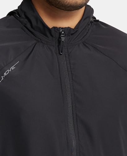 Image of Jockey MV40 Men's Microfiber Fabric Water Resistant Convertible Active Wear Hoodie Jacket