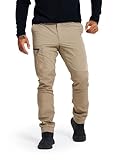 RevolutionRace Rambler Lightweight Pants para Hombre, Pantalones de Senderismo duraderos y Ligeros, Khaki, XL