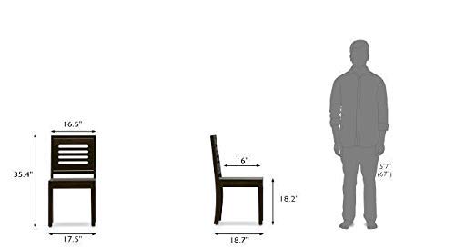 Image of VK Furniture Solid Sheesham Wood Dining Table Set 4 Seater with 4 Chairs | Modern Dining Room Set | Mahogany Finish