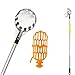 Cherry Picker,Telescoping Fruit Picker Tool,10Ft Adjustable Picker Pole with 2 Basket for Different Size Fruit Catch