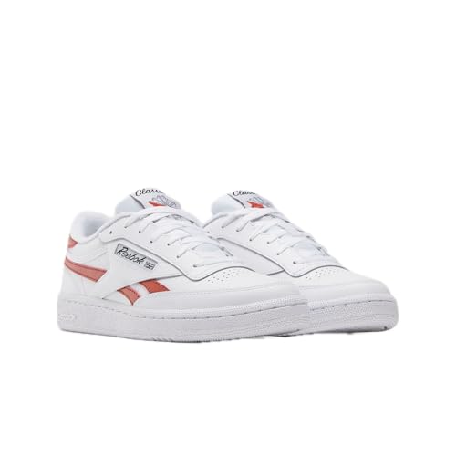 Reebok Women's Club C Revenge Sneaker, White/White/Brick Red, Size 9.5