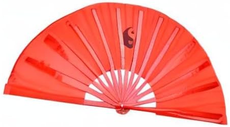 Miniatura 9 de Dioche Abanico de mano de seda plegable grande, ventilador chino de Kung Fu Tai Chi, ventilador de mano plegable de práctica de baile de seda de