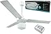 VENTILATORE DA SOFFITTO 3 PALE CON COMANDO A MURO E LAMPADARIO 120 CM 70 W Art. 586150