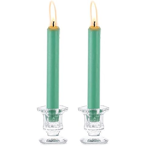 NUPTIO 2 Stück Glaskegel Kerzenhalter Kerzenhalter 2.3 Zoll Hoch Hochzeiten Cover