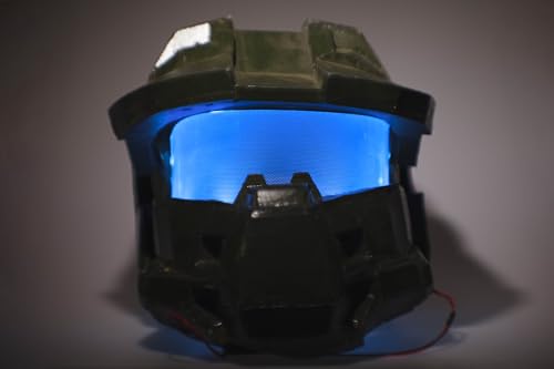 Image of [ Rectangular ] for Master Chief Helmet Lamp Titan Lamp Batman led Light Decorations Flexible Helmet Lights Cosplay DIY kit RGB Superhero for Men Gifts ice Blue