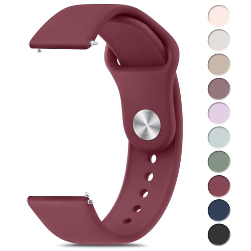 Image of Tobfit Straps for Amazfit Bip /Bip 3 /Bip 3 Pro /Bip /Bip U /Bip U Pro Watch Strap, 20mm Silicone Breathable Replacement Strap for Amazfit GTR 42mm / GTS 2 Mini /2 /2e /3 /4 /4 Mini