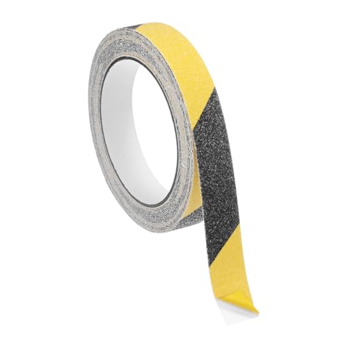 Image of M METERXITY 1-Pack Grip Tape, 0.8Inch x 16.4ft /20mm x 5m Anti Slip Traction Tape for Stair Steps /Indoor /Outdoor, Non Skid Adhesive Stair Tread Tape [Black /Yellow]