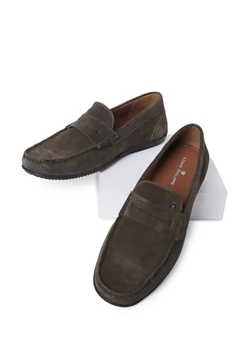 Image of Louis Philippe Men Leather Moccasin Shoe