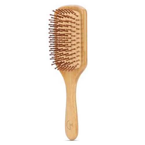 Image of Ultra Hold Wooden Paddle Hair Brush for Women & Men | Soft Bristles for Gentle Detangling & Styling | Cushioned Hair Brush Comb With Bamboo Bristles | Detangling, Hair Styling, Blow Drying, Non Static