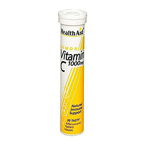HealthAid Vitamin C 1000mg - Effervescent (Lemon Flavour) - 20 Tablets