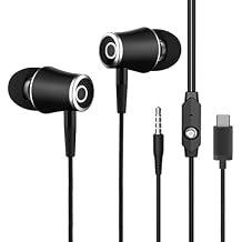 In-Ear Earbud Headphones,Earphone for Kindle Fire, for Galaxy S8+, Note 8,for Fire HD 8 HD 10, Voyage, Oasis eReaders Earbuds Microphone Phone -Ergonomic Comfort-Fit Black