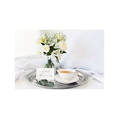 Tramontina Serviertablett Buena, Rundes Tablett aus Edelstahl, 30 cm, Spülmaschinenfest, Rostfreier Edelstahl… – Ansicht 6