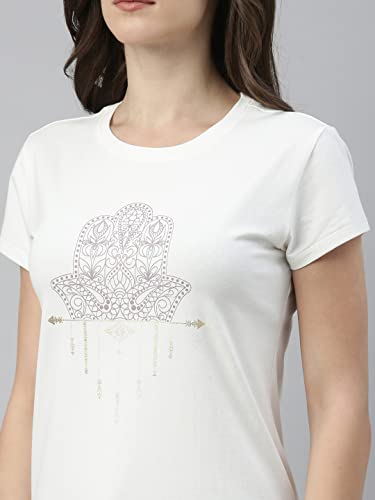 Image of Enamor Short Sleeve Crew Neck Regular Length Basic Crew T-Shirt - Slim Fit, Soft and Breathable Stretch Cotton - E147