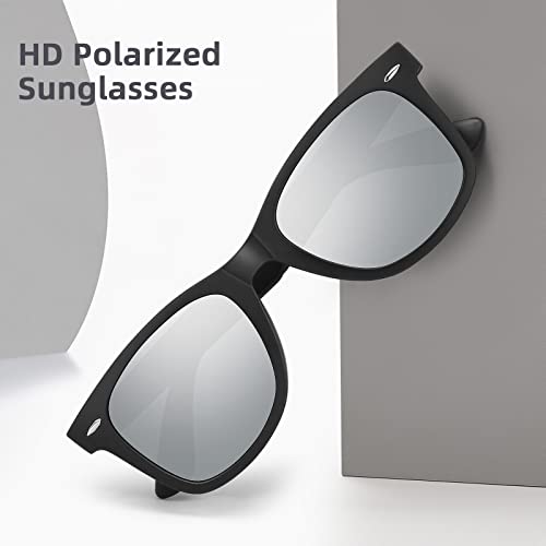 Image of MEETSUN Polarized Sunglasses for Women Men Classic Retro Square Frame Driving Sun Glasses UV Protection