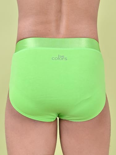 Image of Rupa Colors Modern Solid Brief for Men, Cotton Blend, Regular Fit, Outer Elastic, Pack of 1