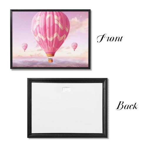 Peintures à motif montgolfière rose pour décoration murale 40cm