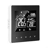 Gdfnmogo Termostato WiFi para aire acondicionado y calefacción por suelo con control de aplicación móvil, compatible con asistente de voz, horario semanal programable y bloqueo infantil, para sistema