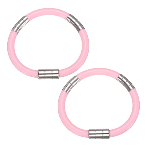 Braccialetto Anti- Statico; Colore: Rosa; Dimensioni：5 x 205 mm / 0.2 x 8.07 pollici (L*P); Materiale: Silicone; Nella confezione: 2 Pack x Braccialetto Rimozione Elettrostatica