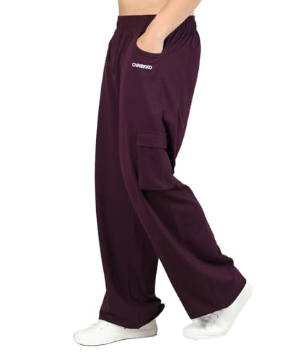 Image of CHKOKKO Men Casual Track Pant Regular Fit Lower with Pocket Violet XXL