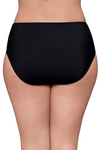 Aqua Green Women's Shirred Classic High Rise Swim Brief3