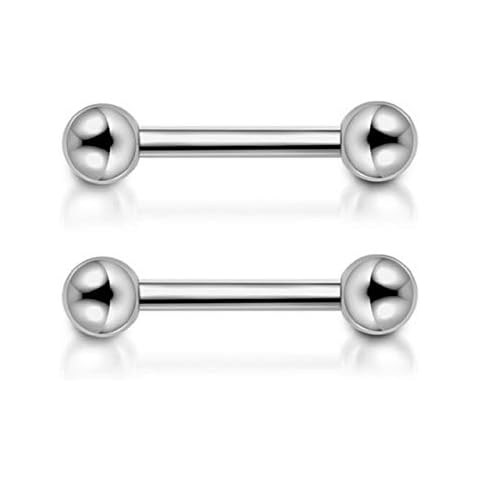 PiercingJ Titanium Nipple Tongue Rings Set Cover