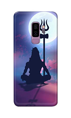 Image of Printed Hard Back Cover Case for Samsung Galaxy S9 Plus | Samsung S9+ Back Cover (Lord Shiva) -702
