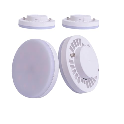 ukzboss GX53 7W 2700K Warm White Non-dimmable LED Spotlight Cabinet Light Reflector Bulb Replace to 50w 75w Halogen Bulb for GX53 Fixture for Kitchen Unit Lighting (Warm White 2700K)