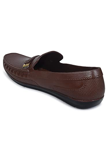 Image of AJANTA Men's Slip-on PVC Loafer | Waterproof & Rain Shoes| Slip Resistant Flexible Outsole | Lightweight Formal Moccasins for Office & Party