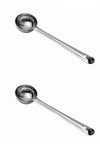 Garden Of Arts Stainless Steel Deep Ladle | Soup/Milk Ladle | Cooking and Serving Spoon for Kitchen (Pack of 2)