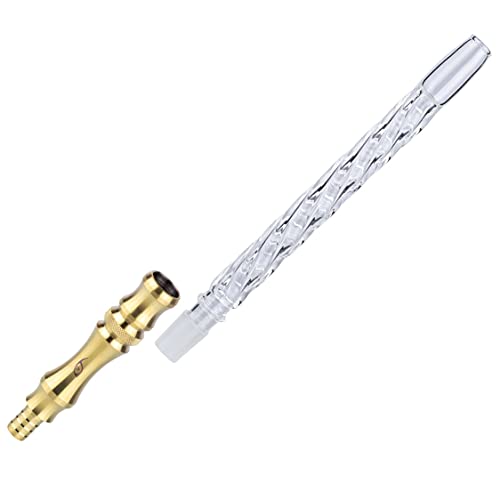ARYF Shisha Mundstück Glasmundstück Pro Gold 34 cm – Bild 3