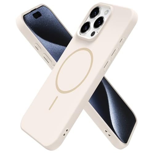 Coque magnétique iPhone 15 Pro antichoc en gel souple compatible MagSafe