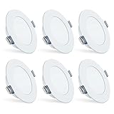 👍ULTRA DELGADO: el foco empotrable ALUSSO Led plano 9W 230V tiene solo 25,5 mm de grosor, diámetro Ø145 mm, tamaño de corte de techo requerido Ø120mm~Ø130mm. Profundidad de instalación de 25,5 mm, se puede utilizar para decorar techos estrechos.