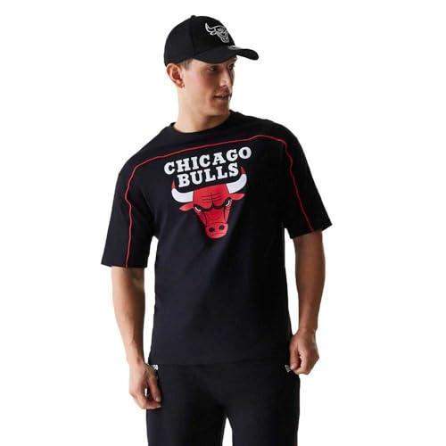 New Era NBA Piping Oversized Chicago Bulls Short Sleeve T-Shirt S