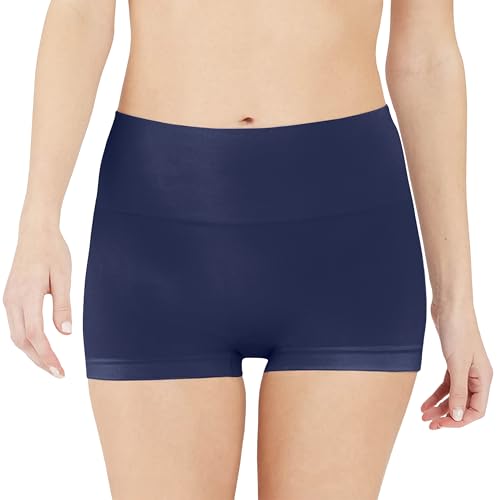 SPANXshape Everyday Shaping Boyshort - Comfortable Core Control Shapewear Underwear - Invisible Under Clothes - No-Show - Dark Sapphire - X-Large