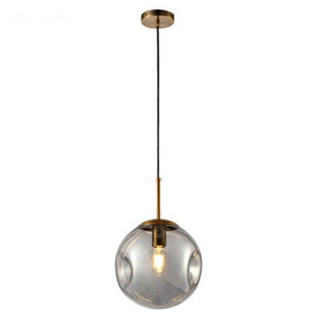 SANBDDLYY Simple Style Pendant Lamp Dining Room Pendant Lamp Adjustable Height Lamp for Dining Room Kitchen Indoor Decoration Glass Pendant Lamp Apply to Home Dining Room (Color : Smoke Gray, Size :