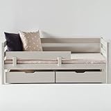 Perfetto per stanze piccole o bambini non ancora pronti per un grande letto con una dimensione di 70x160 cm.