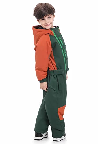Bumdeep Kid's Girls Boys One Pieces Ski Suits Jumpsuits Snowsuits Snowboard Waterproof Jackets (Green,100Cm) #TOP3