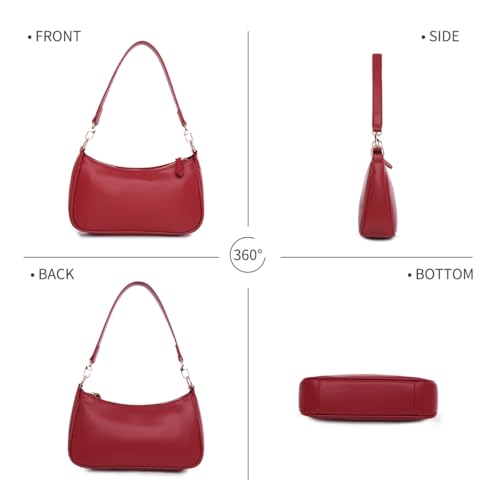 Image of Shoulder Bag for Women with 2 Removable Straps and Zipper Closure Crossbody Bags Clutch Tote HandBags Purses | with 2 Removable Straps
