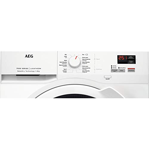 AEG-T7DBK841Z-Secadora-con-Bomba-de-Calor-de-Libre-Instalacion-8-Kg-Serie-7000-Motor-Inverter-8-Ciclos-de-Secado-Inicio-diferido-Display-LCD-Blanca-A