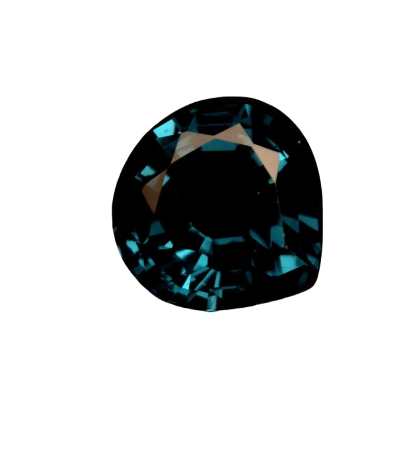 Tourmaline indicolite naturelle cœur 11.3mm, pierre fabrication de bijoux bague