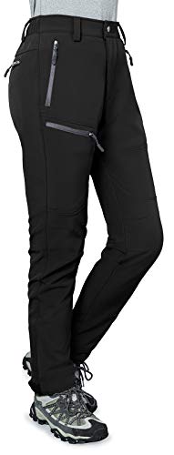 Hiauspor Snow-Ski-Pants-Women-Fleece-Lined Insulated Water Resistance Outdoor Winter Hiking Pant Snowboarding - Thumbnail 2