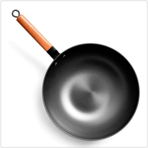 Wok de hierro tradicional chino 34cm miniatura 1