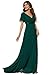 Produktbild Ever-Pretty Damen Abendkleid Frau A-Linie Chiffon Festliches Kleid V Ausschnitt Hochzeit Bodenlang Dunkelgrün 42