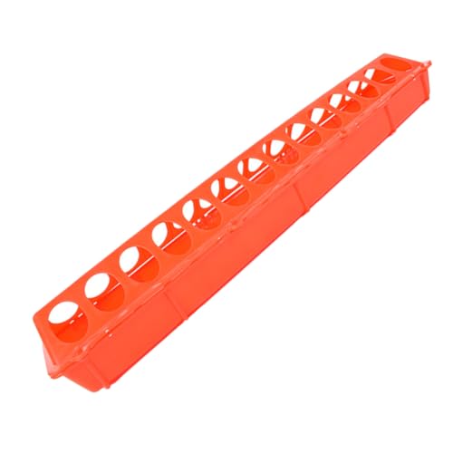 GRADENEVE 長尺バードケージ用給餌トラフ 鳥 ハト 小動物対応 鮮やかレッド 大容量で衛生的 給水兼用で簡単清掃可能