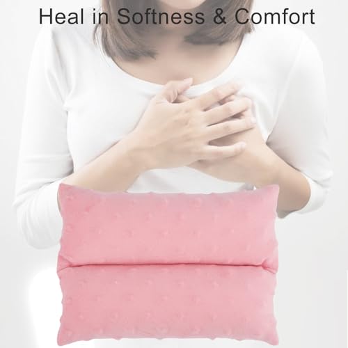 Image of Little Port Pillow Heart Surgery Pillows for Chemo Port After Open Heart Surgery Recovery Gifts Bypass Pacemaker Must Haves Protector Cushion Minky Dot Coral