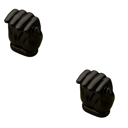Image of Hand Design Knob for Drawer /Door Knob /Drawer Knobs /Decorative Knobs and Pulls /Door Hardware /Zinc Alloy (Matt Black Finish) Pack of 2-| 3 Years Warranty |