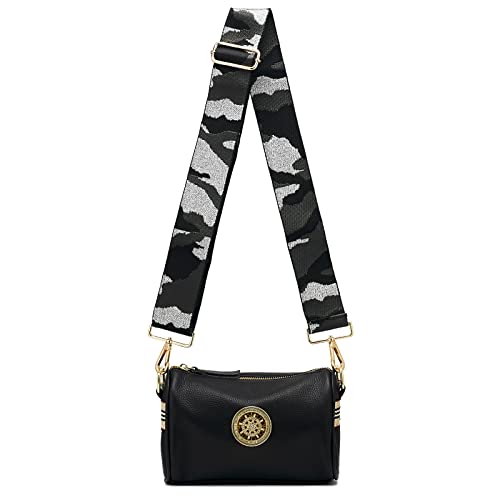 Image of Wide Purse Straps Replacement Adjustable Crossbody Gold Hardware Canvas Shoulder Strap For Women