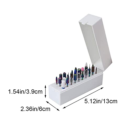BAIWANLHC Nail Drill Storage Box Small Nail Drill Organizer Container Serviceable Nail Drill Bit Case Holder for Salon and Household - Image 2