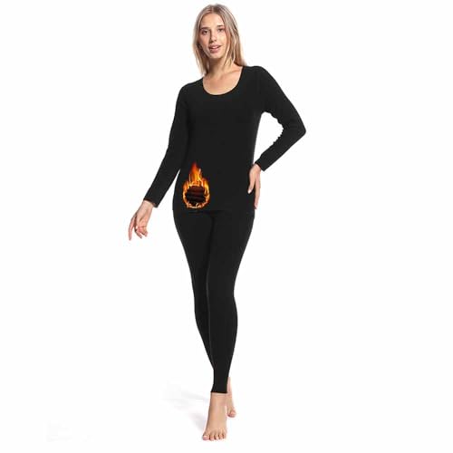 Consejos para Comprar Camisetas térmicas para Mujer favoritos de las personas. 43 GeorgeX Ropa Interior Térmica para Mujer Camisetas Térmicas para Mujer Conjunto Ropa Térmica, Ropa Capa Base Invierno para Nieve o Esquiar (X-Large)