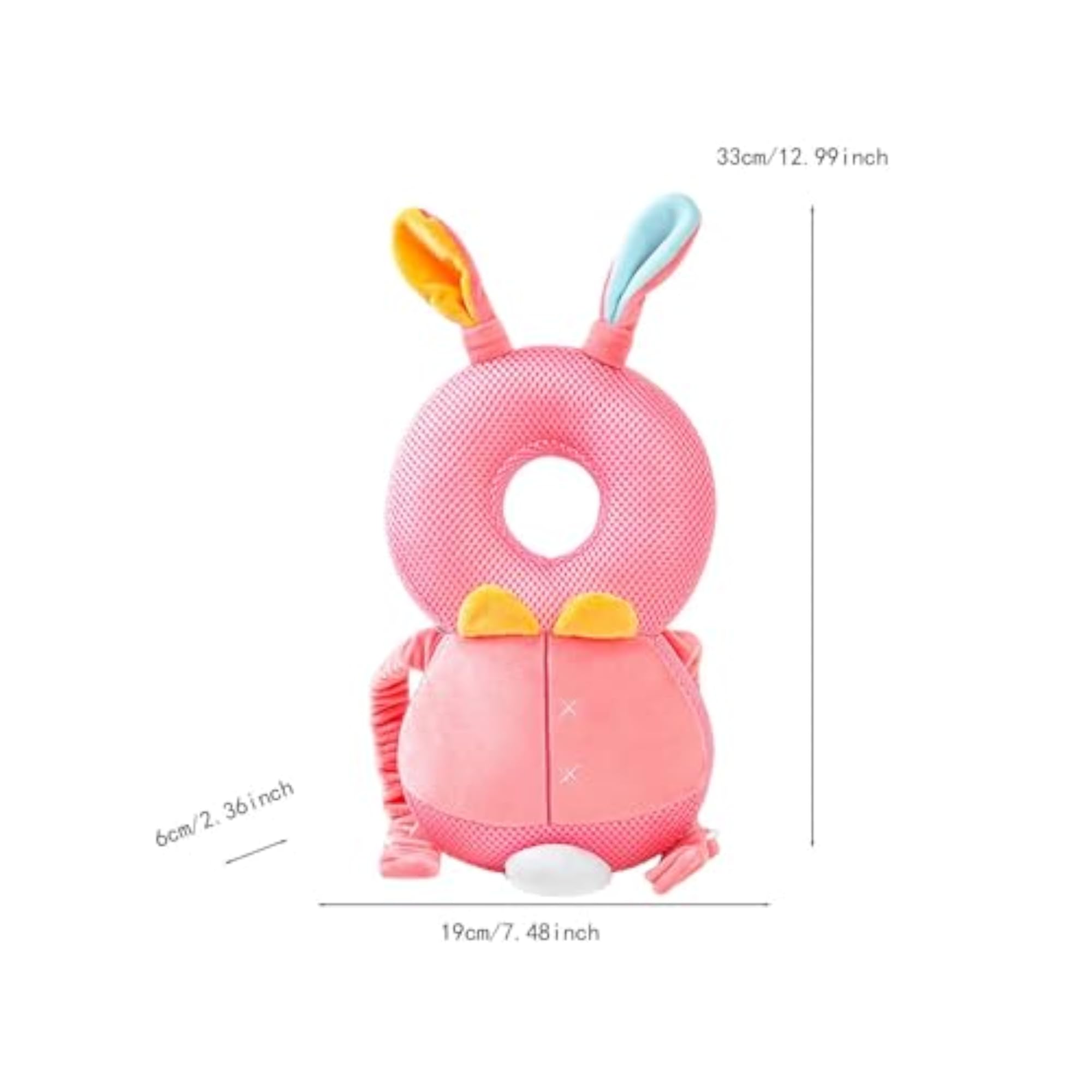 Baby Back Pillow Protection Backpack for Running Crawling Learning Bunny